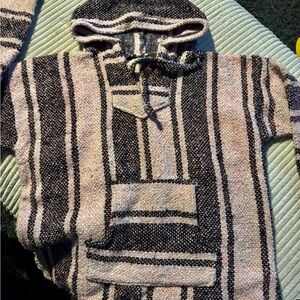Mexican  Baja Hoodie in Pink and Black